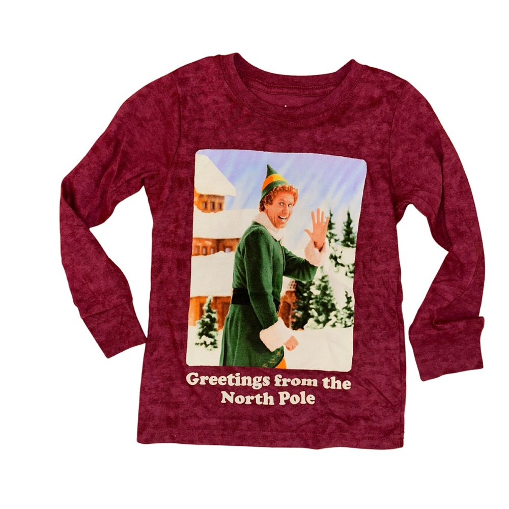 ELF Burgundy Long Sleeve Kids Christmas